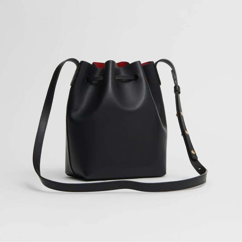 Mansur Gavriel Black Crossbody Bucket Bag - Picture 2 of 15